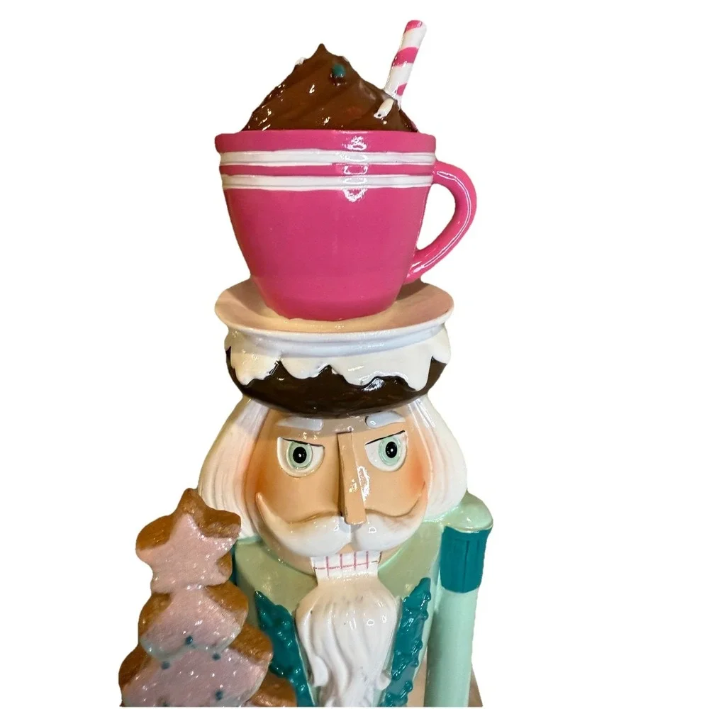 MARTHA STEWART Nutcracker With‎ Doughnut & Hot Cocoa NWT 2025 Christmas Holiday